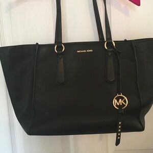 Michael Kors Black and Gold Tote